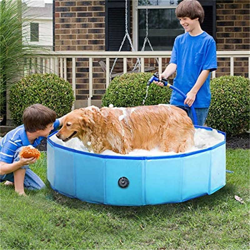 Odolná přenosná vana, skládací skládací psí koupání plaveckého bazénu